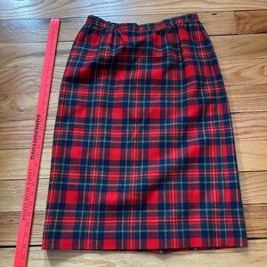 Pendelton wool Plaid Red and Blue Women's Skirt